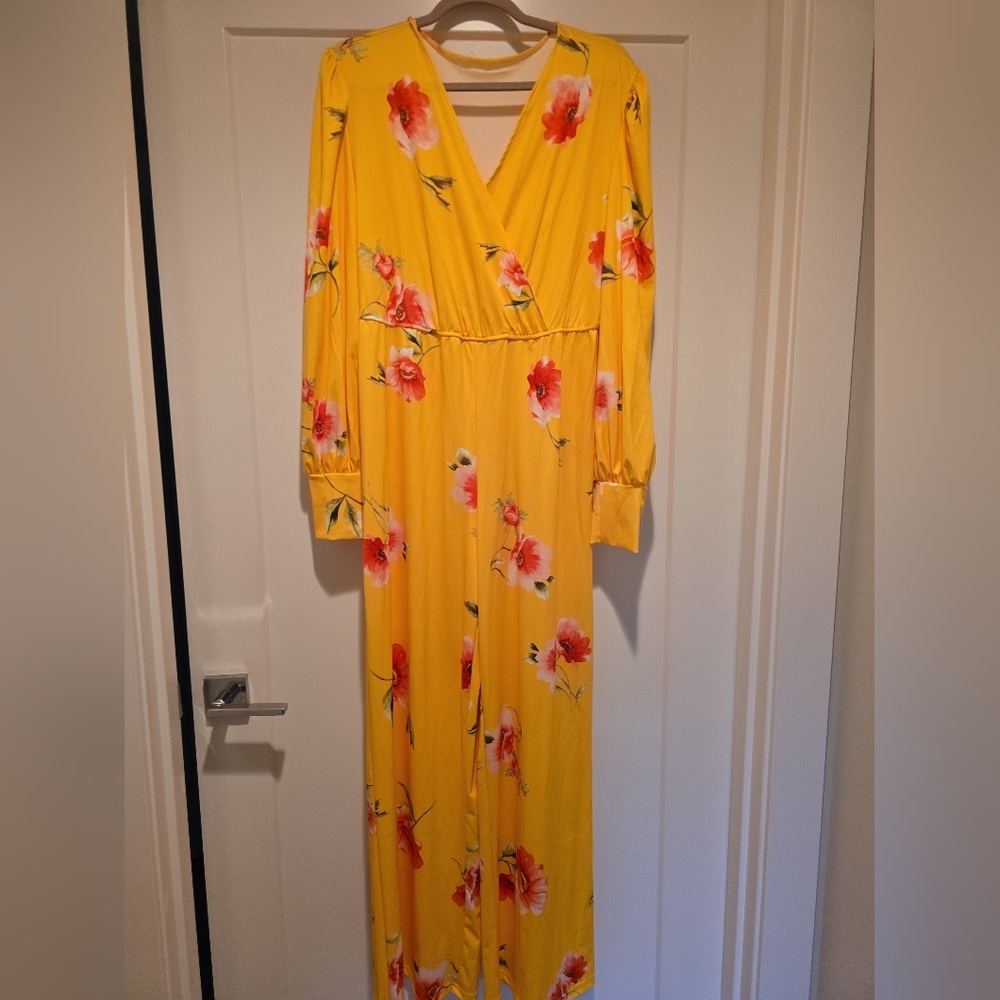 Floral Yellow Jumpsuit
